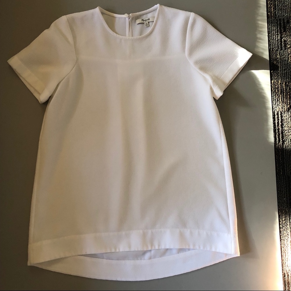 Madewell White Short Sleeved Blouse Sz XS